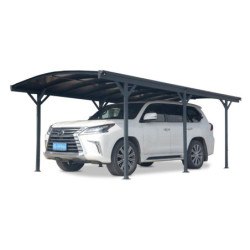 Carport en alu anthracite 3x5,76m et polycarbonate 6mm X-METAL