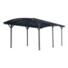 Carport en alu anthracite 3x5,76m et polycarbonate 6mm X-METAL