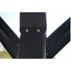 Carport en alu anthracite 3x5,76m et polycarbonate 6mm X-METAL