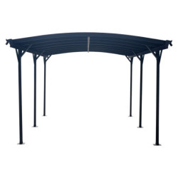 Carport en alu anthracite 3x5,76m et polycarbonate 6mm X-METAL