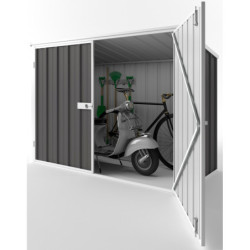 Abri en métal Colorbond gris de 2,02m² Bikestore Easyshed
