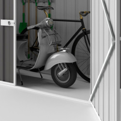 Abri en métal Colorbond gris de 2,02m² Bikestore Easyshed