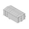 Garage en acier Zincalume Colorbond 19,95m² Hauteur 2,3m EASYSHED