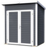 Abri en bois traité et peint gris Skur 1 de 2,19m² + plancher Baltic