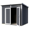 Abri en bois traité anthracite 4,31m² Skur 4 + plancher Baltic