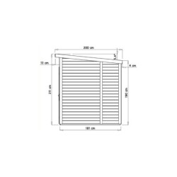 Abri en bois traité anthracite 4,31m² Skur 4 + plancher Baltic