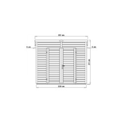 Abri en bois traité anthracite 4,31m² Skur 4 + plancher Baltic