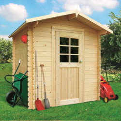 Abri de jardin bois massif 19mm Essen porte simple 3,92m² SOLID