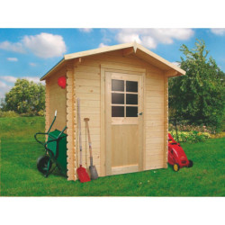 Abri de jardin bois massif 19mm Essen porte simple 3,92m² SOLID