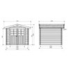 Chalet de jardin en bois massif 19mm GERA 6,15m² - SOLID