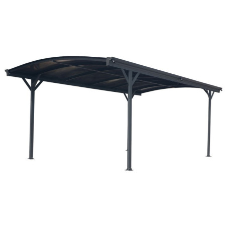 Carport en alu anthracite 3x4,3m + Toit polycarbonate 6mm X-METAL