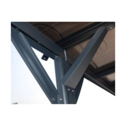 Carport en alu anthracite 3x4,3m + Toit polycarbonate 6mm X-METAL