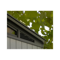 Abri toit plat en résine brossée Brossium 4,7m² + Plancher Keter