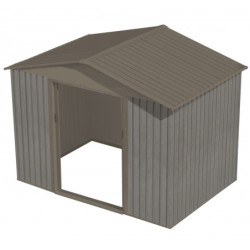 Abri de jardin métal 4,72m² de 261x181XH.198cm imitation bois