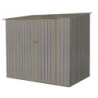 Abri en métal monopente 3,17m² imitation bois vieilli