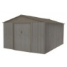 Abri de jardin en métal 13,51m² imitation bois vieilli