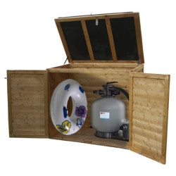 Coffre de jardin en bois traité autoclave Trocadero 1350L