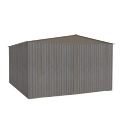 Garage en métal pour 1 voiture 17,47m² imitation bois vieilli