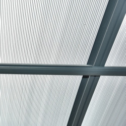 Carport double en alu anthracite et polycarbonate 6mm X-METAL