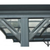 Carport double en alu anthracite et polycarbonate 6mm X-METAL