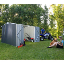 Abri atelier en métal couleur ardoise 11,25m² 375x300cm EASYSHED