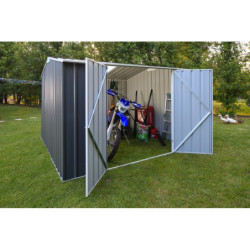 Abri atelier en métal couleur ardoise 11,25m² 375x300cm EASYSHED