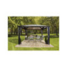Pergola 3x3m Verona alu anthracite et polycarbonate 6mm - SOJAG