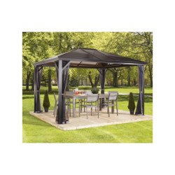 Pergola 3x3m Verona alu anthracite et polycarbonate 6mm - SOJAG