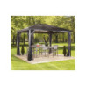 Pergola 3x3m Verona alu anthracite et polycarbonate 6mm - SOJAG