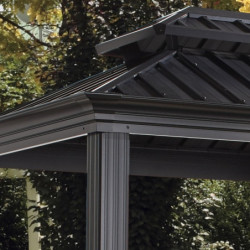 Pergola en aluminium anthracite Messina BBQ 2x3m - SOJAG