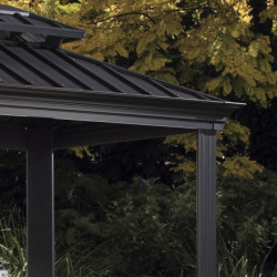 Pergola en aluminium anthracite Messina BBQ 2x3m - SOJAG