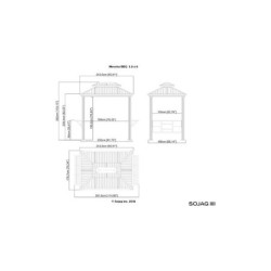 Pergola en aluminium anthracite Messina BBQ 2x3m - SOJAG