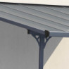 Pergola adossée ajustable en alu anthracite 3,75x2,55m X-METAL