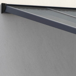 Pergola adossée ajustable en alu anthracite 3,75x2,55m X-METAL