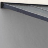 Pergola adossée ajustable en alu anthracite 3,75x2,55m X-METAL