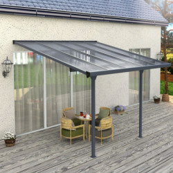 Pergola adossée alu ajustable 3,05x3,14m + Ancrage offert X-METAL