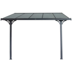 Pergola adossée alu ajustable 3,05x3,14m + Ancrage offert X-METAL
