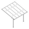 Pergola adossée alu ajustable 3,05x3,14m + Ancrage offert X-METAL