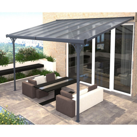 Pergola adossée en alu ajustable - 3,05x4,36m X-METAL