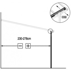 Pergola adossée en alu ajustable - 3,05x4,36m X-METAL