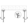 Pergola adossée en alu ajustable - 3,05x4,36m X-METAL
