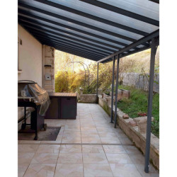 Pergola adossée en alu ajustable - 3,05x4,36m X-METAL