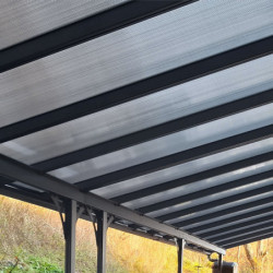 Pergola adossée en alu ajustable - 3,05x4,36m X-METAL