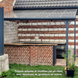 Pergola adossée en alu ajustable - 3,05x4,36m X-METAL