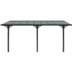 Pergola adossée ajustable en aluminium 3,05x5,57m X-METAL