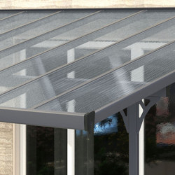 Pergola adossée ajustable en aluminium 3,05x5,57m X-METAL