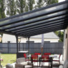 Pergola adossée ajustable en aluminium 3,05x5,57m X-METAL