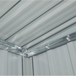 Abri en métal anthracite Skylight 5,64m² + kit d'ancrage X-Metal