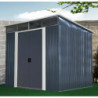 Abri de jardin métal 6,67m² Skylight anthracite + Ancrage X-METAL