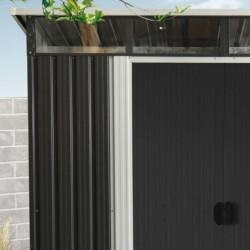 Abri de jardin métal 6,67m² Skylight anthracite + Ancrage X-METAL